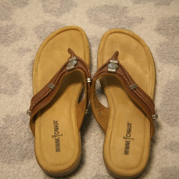 Minnetonka Brown and Tan Sandals - Picture 3 of 3